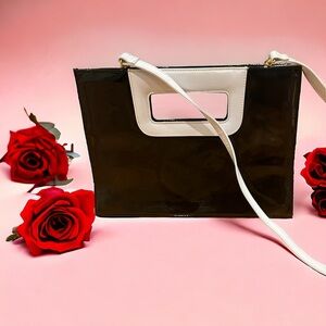 Vintage 80’s Via Piaggi Patent Leather Handbag With Removable Strap